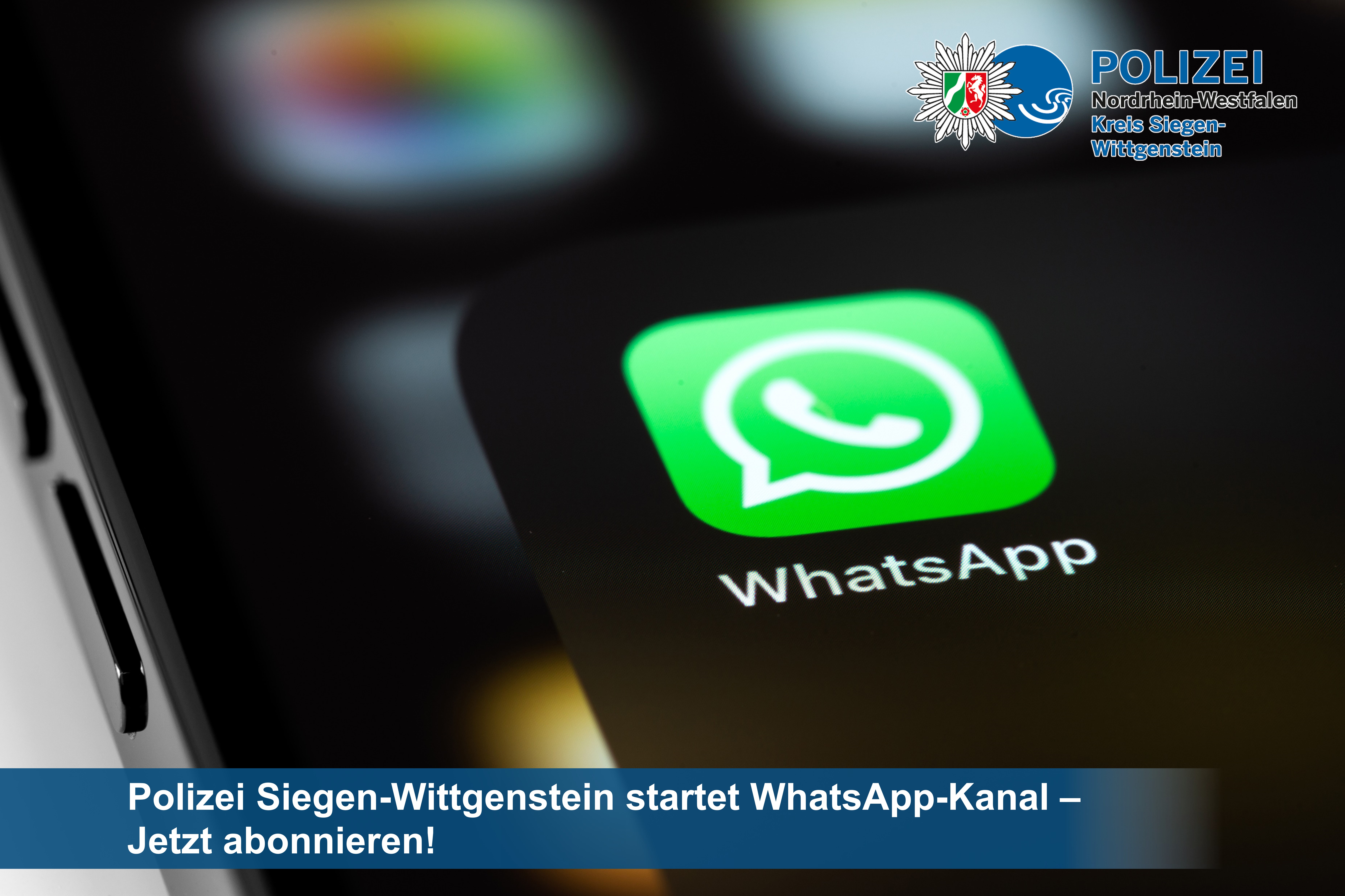 Polizei Siegen hat jetzt einen eigenen WhatsApp-Kanal